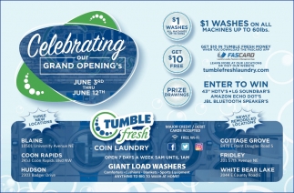 Celebrating Our Grand Opening S Tumble Fresh Coin Laundry