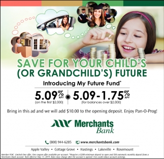 Save For Your Child S Or Grandchild S Future Merchants Bank
