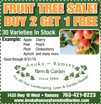Fruit Tree Sale Anoka Ramsey Farm Garden Anoka Mn