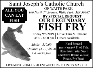 Fish Fry, St. Joseph's Catholic Church Of Waite Park, Waite Park, Mn