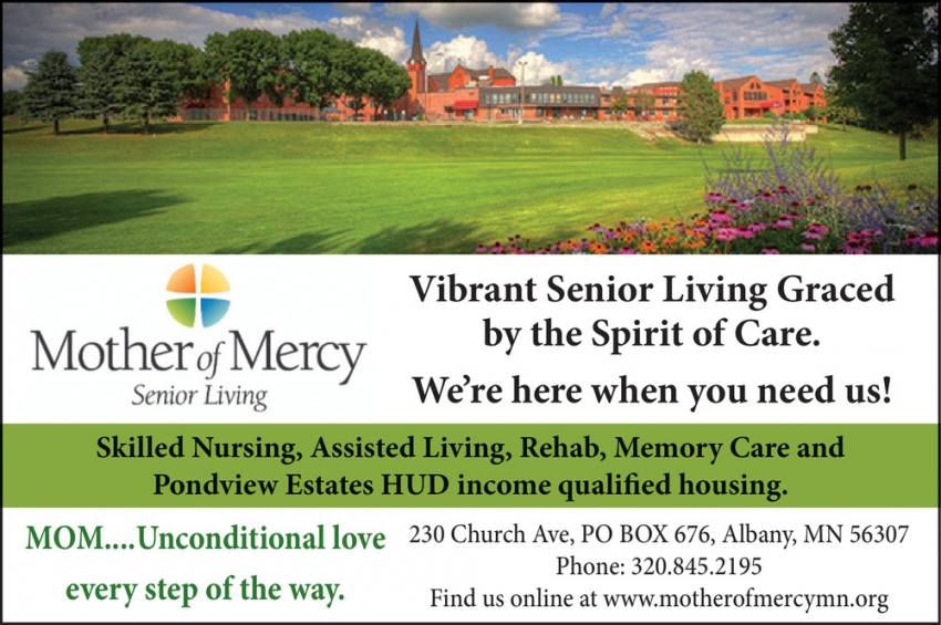 Vibrant Senior Living Graced by the Spirit of Care, Mother of Mercy ...